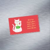 Oriental Lucky Cat Custom Magnetische Visitenkarte (Beispiel)