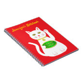 Oriental Lucky Cat Custom Notizblock (Rechte Seite)