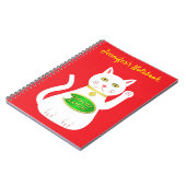 Oriental Lucky Cat Custom Notizblock (Linke Seite)