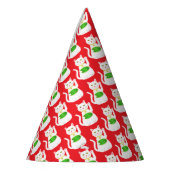 Oriental Lucky Cat Gemustert Partyhütchen (Links)