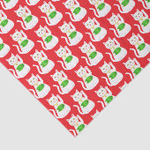 Oriental Lucky Cat Gemustert Seidenpapier (Ausschnitt)