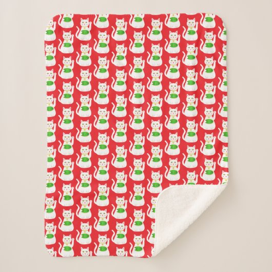 Oriental Lucky Cat Gemustert Sherpadecke (Vorderseite)