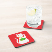 Oriental Lucky Cat Getränkeuntersetzer (Rechte Seite)