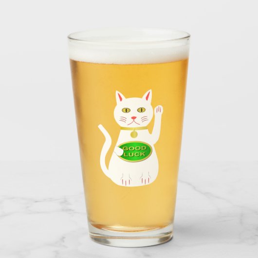 Oriental Lucky Cat Glas (Vorne (Gefüllt))