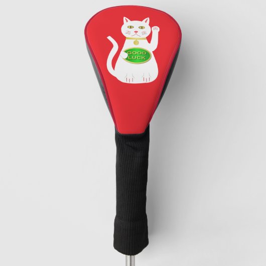 Oriental Lucky Cat Golf Headcover (Vorderseite)
