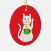 Oriental Lucky Cat Keramik Ornament (Rechts)