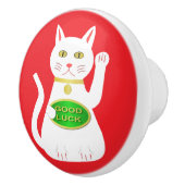 Oriental Lucky Cat Keramikknauf (Rechts)