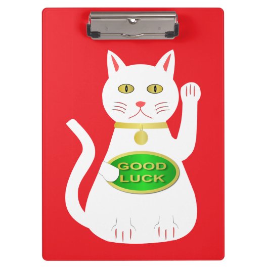 Oriental Lucky Cat Klemmbrett (Vorderseite)