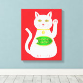 Oriental Lucky Cat Leinwanddruck (Insitu (Holzboden))