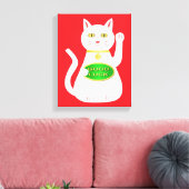 Oriental Lucky Cat Leinwanddruck (Insitu (Wohnzimmer))