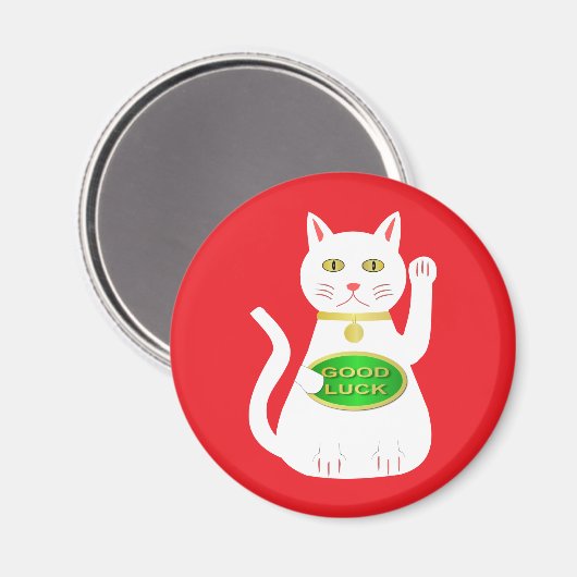 Oriental Lucky Cat Magnet (Vorderseite/Rückseite)