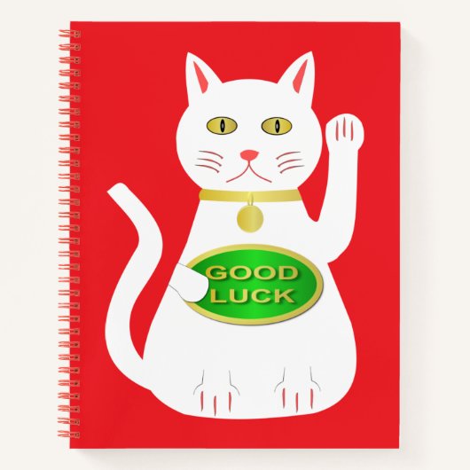 Oriental Lucky Cat Notizblock (Vorderseite)