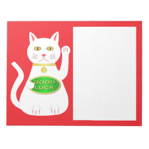 Oriental Lucky Cat Notizblock