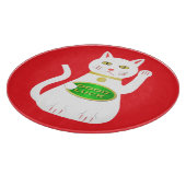 Oriental Lucky Cat Schneidebrett (Ecke)