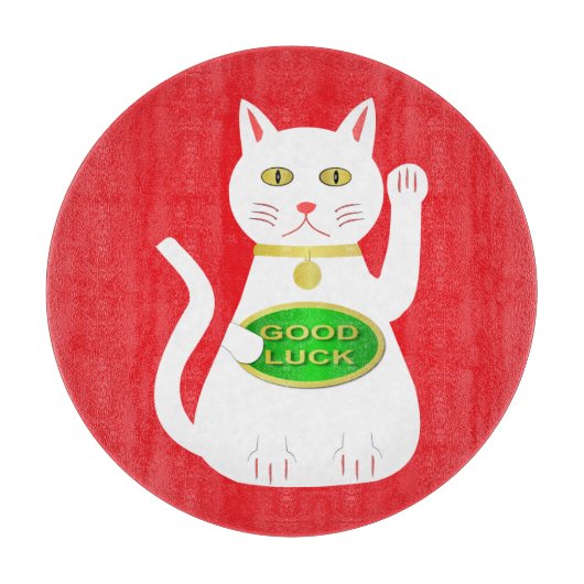 Oriental Lucky Cat Schneidebrett (Vorderseite)
