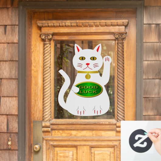 Oriental Lucky Cat Shaped Fensteraufkleber (Haustür)