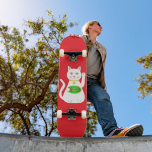 Oriental Lucky Cat Skateboard