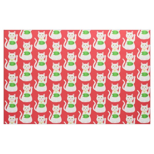 Oriental Lucky Cat Stoff (Fat Quarter (45,7 x 55,9 cm))