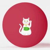 Oriental Lucky Cat Tischtennisball (Rückseite)
