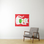 Oriental Lucky Cat Wandteppich (Beispiel (Horizontal))