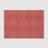 Oriental Luxury Gold und Red Filigree Muster Seidenpapier (Vorderseite)