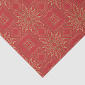 Oriental Luxury Gold und Red Filigree Muster Seidenpapier (Ausschnitt)
