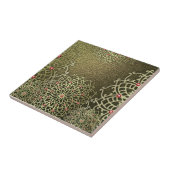 Oriental Luxury Indian Gold Jeweled Floral Mandala Fliese (Seite)