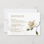 Oriental Magnolia Wedding Details Einschlusskarte Einladung (Vorderseite)