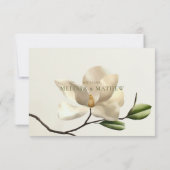 Oriental Magnolia Wedding Details Einschlusskarte Einladung (Rückseite)