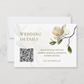 Oriental Magnolia Wedding Details Einschlusskarte Einladung (Vorderseite)