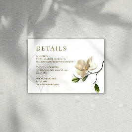 Oriental Magnolia Wedding Details Einschlusskarte Einladung