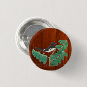 Oriental Magpie-Robin Button (Vorne & Hinten)