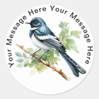 Oriental Magpie-Robin Runder Aufkleber