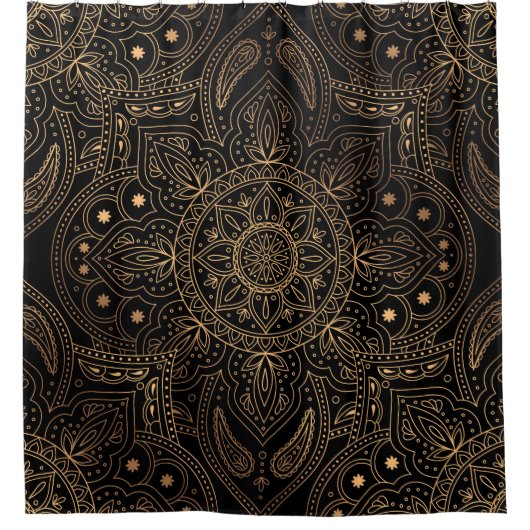 Oriental Mandala, Luxus Vintages Muster. Duschvorhang (Vorderseite)