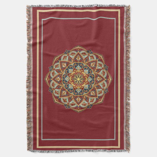 Oriental Mandala - Throw Blanket Decke (Vorderseite Vertikal)