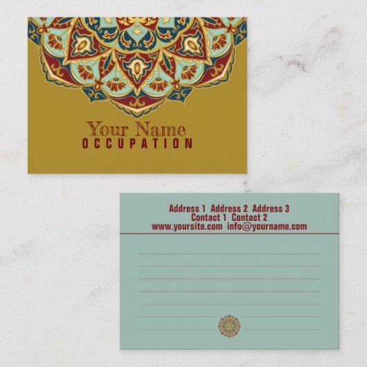 Oriental Mandala - Visitenkarte (Vorne/Hinten)