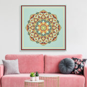 Oriental Mandala - Wrapped Canvas Leinwanddruck (Insitu (Wohnzimmer))