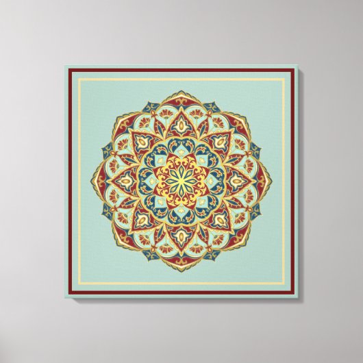 Oriental Mandala - Wrapped Canvas Leinwanddruck (Vorderseite)