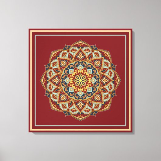 Oriental Mandala - Wrapped Canvas Leinwanddruck (Vorderseite)