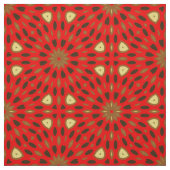 Oriental Mosaic Red Geometric Muster Stoff (Muster)