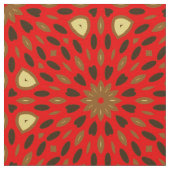 Oriental Mosaic Red Geometric Muster Stoff (Nahaufnahme)