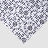 Oriental Navy Blue Asanoha Japan Muster Seidenpapier (Ausschnitt)
