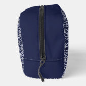 Oriental Navy Blue Asanoha Japan Muster Waschbeutel (Rechts)