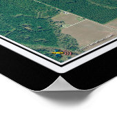 Oriental North Carolina Satellite Poster Map (Ecke)