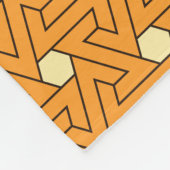 Oriental Orange Beige Triangle Spirals ägyptisch Fleecedecke (Ecke)