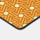 Oriental Orange Beige Triangle Spirals ägyptisch Schreibtischunterlage (Ecke)