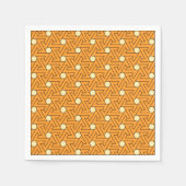 Oriental Orange Beige Triangle Spirals ägyptisch Serviette (Vorderseite)