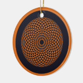 Oriental Orange Gray Mandala Geometric Vector Art Keramik Ornament (Links)
