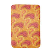 Oriental Orange Persian Paisley Pattern Badematte (Vorderseite Vertikal)
