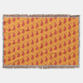 Oriental Orange Persian Paisley Pattern Decke (Vorderseite)